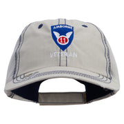 Licensed 11th Airborne Division Veteran Embroidered Low Profile Special Cotton Mesh Cap - Putty OSFM