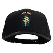 Licensed 1st Special Forces Command Embroidered Solid Cotton Twill Pro Style Cap - Black OSFM