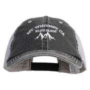 Mt Whitney Embroidered Big Size Cotton Trucker Cap - Black XL-3XL