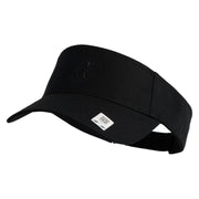 US Marine Corps Seal Design Embroidered Cotton Twill Sun Visor - Black OSFM