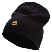Golden Retriever Embroidered Big Size Superior Cotton Short Knit Beanie - Black XL-3XL