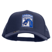 Licensed 18th Airborne Corps Embroidered Solid Cotton Twill Mesh Prostyle Cap - Navy OSFM