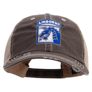Licensed 18th Airborne Corps Embroidered Low Profile Special Cotton Mesh Cap - Brown-Khaki OSFM