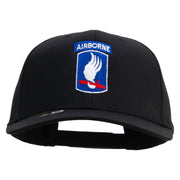 Licensed 173rd Airborne Brigade Combat Team Embroidered Solid Cotton Twill Pro Style Cap - Black OSFM