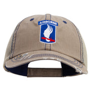Licensed 173rd Airborne Brigade Combat Team Embroidered Low Profile Special Cotton Mesh Cap - Khaki OSFM
