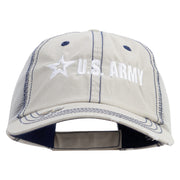 Licensed US Army Star Embroidered Low Profile Special Cotton Mesh Cap - Putty OSFM
