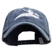 Sports Kayak Embroidered Big Size Washed Pigment Dyed Cap - Navy XL-3XL