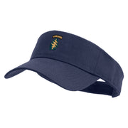 Licensed 1st Special Forces Command Embroidered Cotton Twill Sun Visor - Navy OSFM