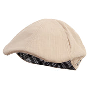 Big Size Linen Mixed Duck Bill Ivy Cap - Khaki XL-2XL