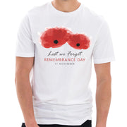 Remembrance Day Graphic Design Unisex Ring Spun Combed Cotton Short Sleeve Deluxe Jersey T-Shirt - White XS