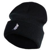 African Grey Parrot Embroidered Big Size Acrylic Long Beanies - Black XL-3XL