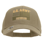 Licensed U.S. Army Veteran Flag Embroiderd Low Profile Cap - Khaki OSFM
