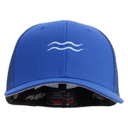 Aquarius Astrology Embroidered 6 Panel Trucker Flexfit Cap - Royal OSFM