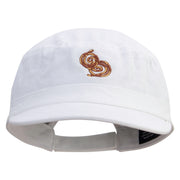 Indian Sweets Embroidered Enzyme Regular Solid Army Cap - White OSFM