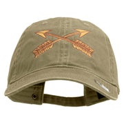 U.S. Army Special Forces Embroidered Washed Solid Pigment Dyed Cotton Twill Brass Buckle Cap - Khaki OSFM