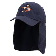 United Friends Embroidered Flap Hats - Navy OSFM