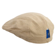 Game Energy Icon Embroidered Men's Linen Summer Ivy Cap - Khaki S-M