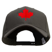 Canada's Maple Leaf Embroidered Big Size Structured Solid Poly Cotton Twill High Profile Pro Style Cap - Olive XL-3XL