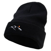 Yosemite Embroidered Big Size Acrylic Long Beanies - Black XL-3XL