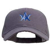 King Atlantis Embroidered New Big Size High Profile Twill Cap - Grey XL-3XL