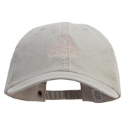 Arches Symbol Embroidered Big Size Washed Pigment Dyed Cap - Stone XL-3XL
