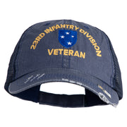 U.S. Army 23rd Infantry Division Embroidered Low Profile Special Cotton Mesh Cap - Navy OSFM