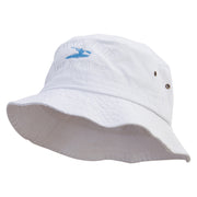 Kayak Hair Don't Care Embroidered Big Size Washed Hat - White XL-2XL