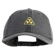 Radioactive Symbol Embroidered Pigment Dyed Wash Caps - Black OSFM