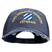 U.S. Army 3rd Infantry Division Embroidered Low Profile Special Cotton Mesh Cap - Navy OSFM