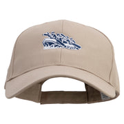 Rafting Embroidered New Big Size High Profile Twill Cap - Khaki XL-3XL