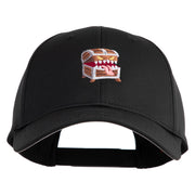 Mimic Chest Embroidered 6 Panel Low Profile Cap - Black OSFM