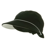 Piping Decoration Ladies Canvas Cap