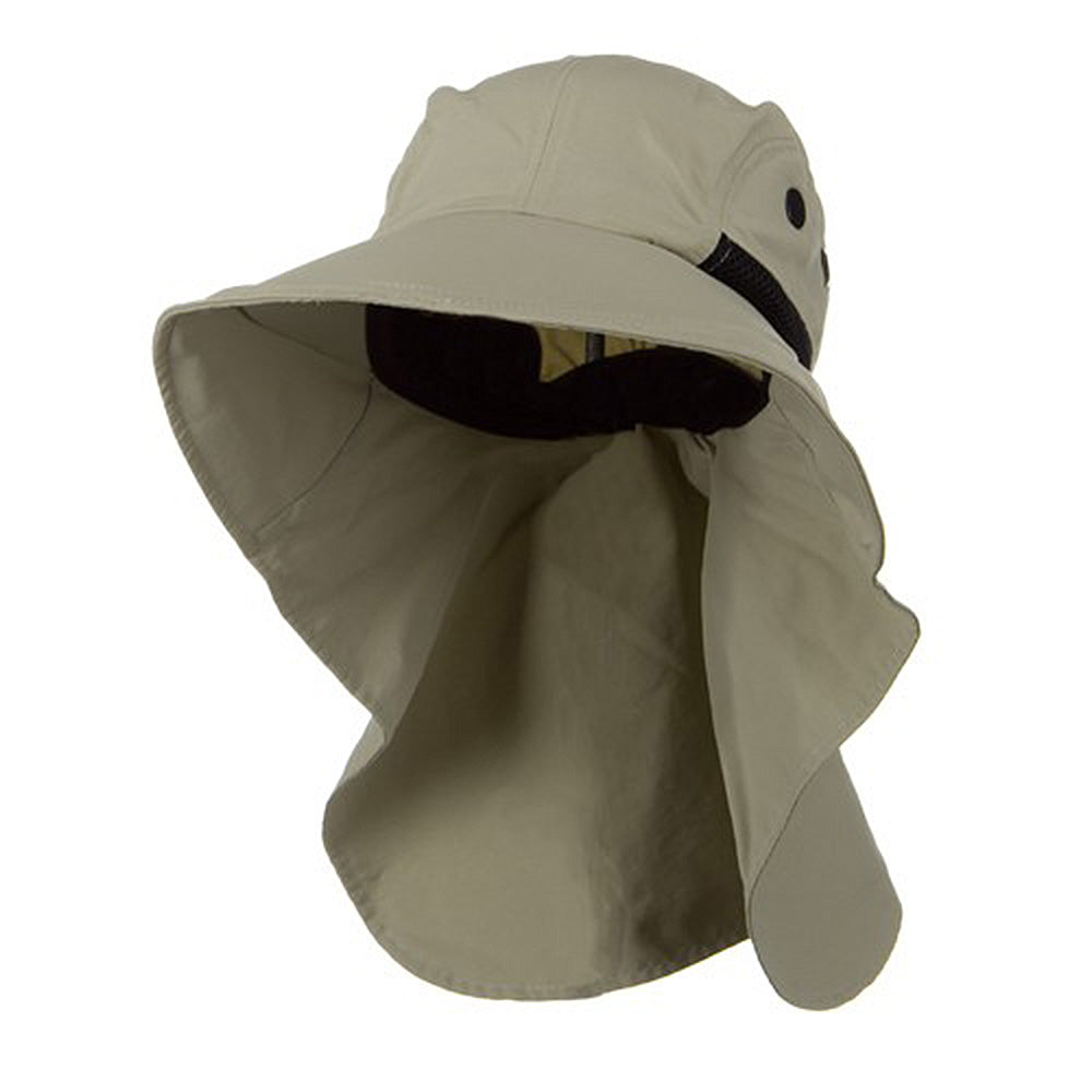 Moisture Management Large Bill Flap Cap, Sun Protection Flap Hat