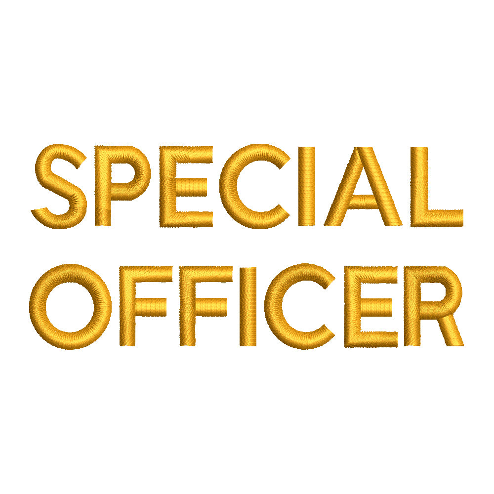 Special Officer Enforcement Digitized Embroidery Design e4Hats