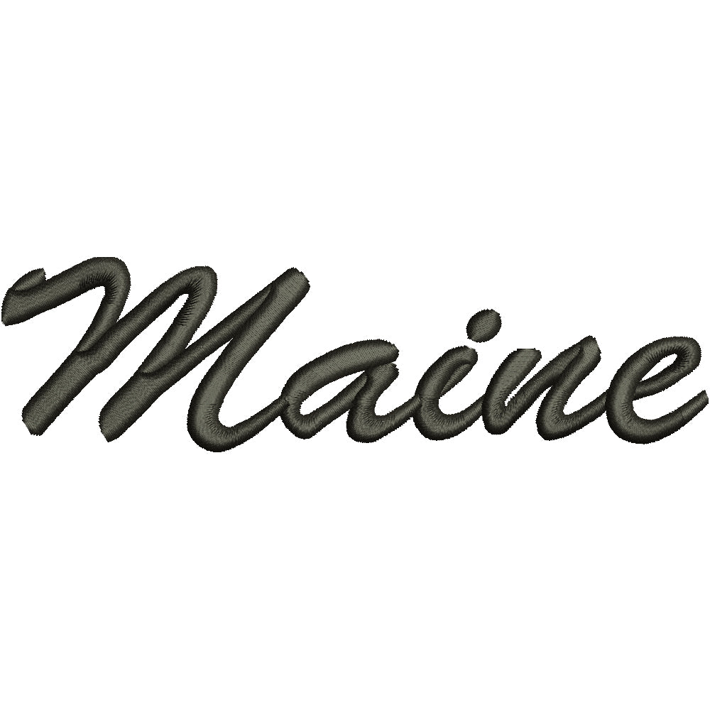 Maine State City/State Digitized Embroidery Design e4Hats