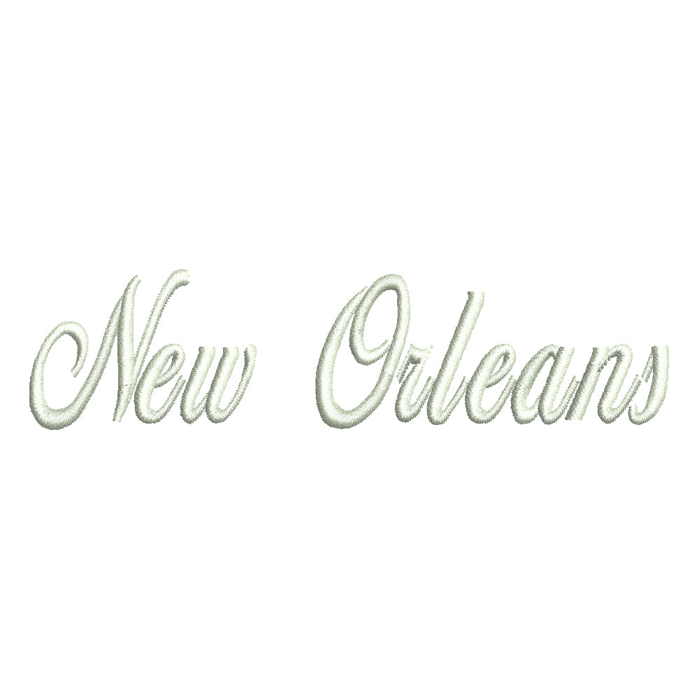 City of New Orleans City/State Digitized Embroidery Design e4Hats