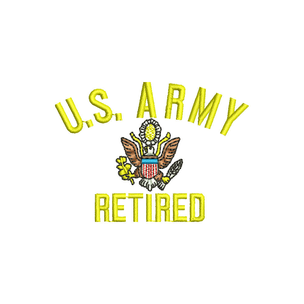 US Army Retired Military Veterans/Retired Digitized Embroidery Design