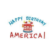 Happy Birthday America with Cake