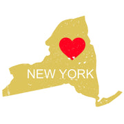 Gold Vintage New York Map