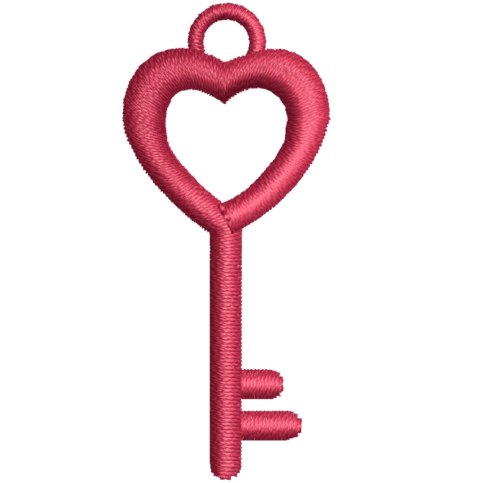 Key To Love Symbol Digitized Embroidery Design e4Hats