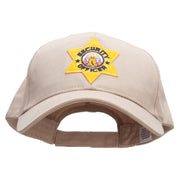 USA Security Officer Gold Patched New Big Size High Profile Twill Cap - Khaki XL-3XL