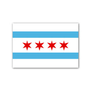 Chicago flag Heat Transfer Sticker