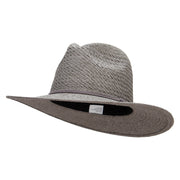 Women's Woven Cross Hatch Design Hat - Grey OSFM