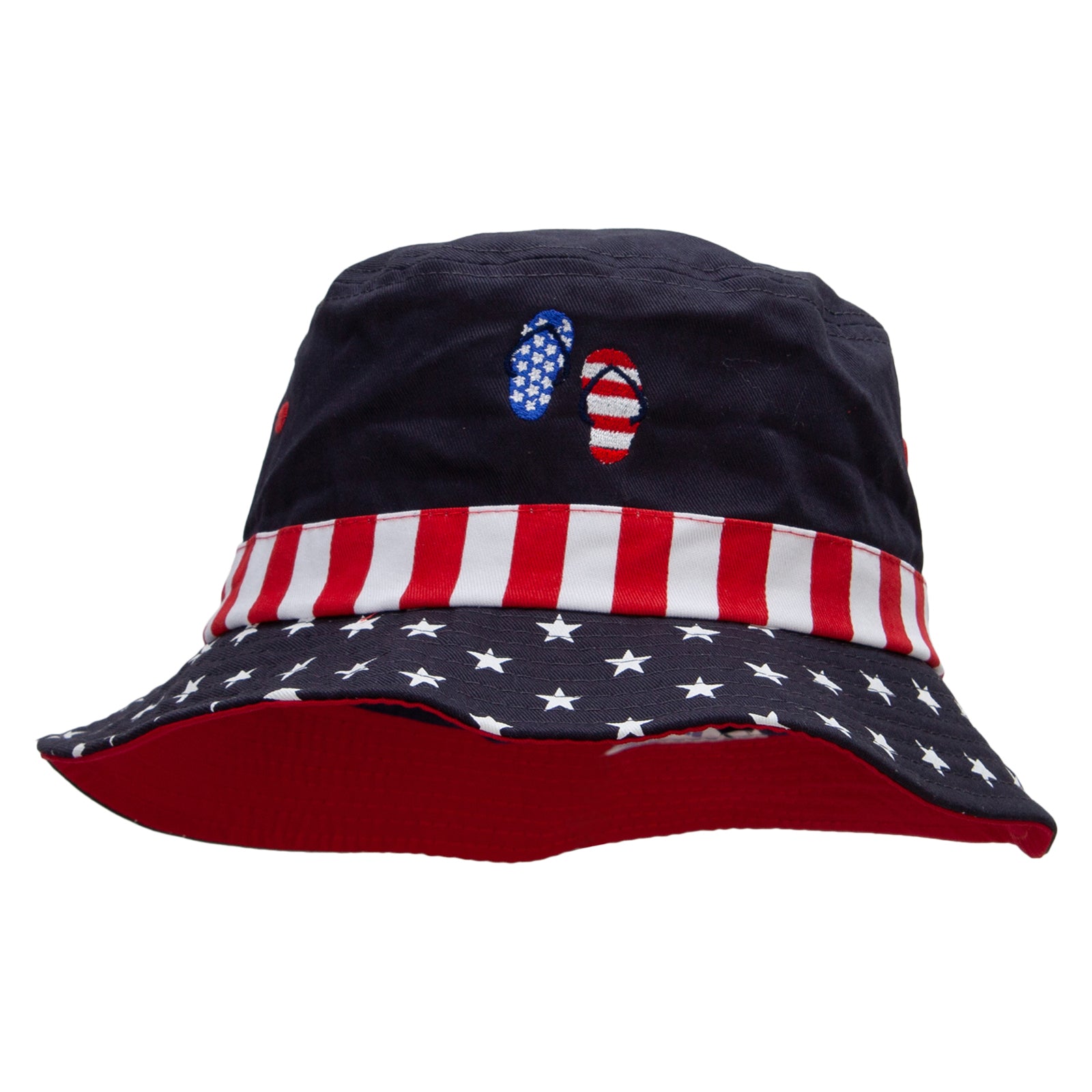 United Sandals Embroidered USA Flag Bucket Hat, Flag / M