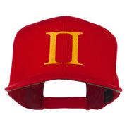 Greek Alphabet PI Embroidered Flat Bill Cap