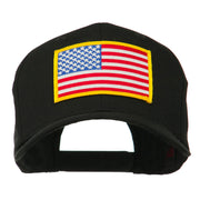 American Flag Patched High Profile Cap