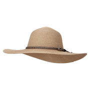 Women's Paper Braid Oval Crown Hat - Tan-Mix OSFM