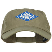 Arkansas State Flag Embroidered Low Cap