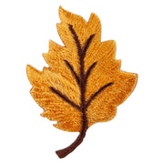 Orange Fall Leaves Iron on Embroidered Patch
