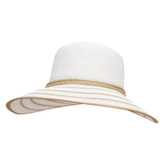 Women's Paper Poly 4" Split Brim Hat - Gold-White OSFM